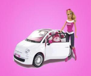 пазл Барби и ее Fiat 500